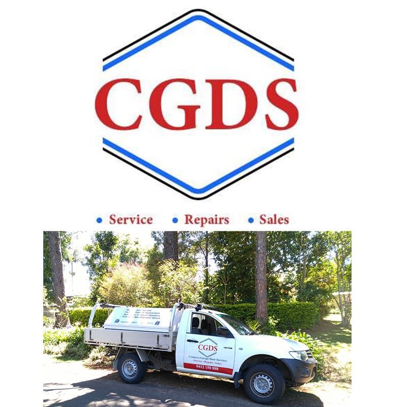 Coomera Garage Door Services Logo and Truck